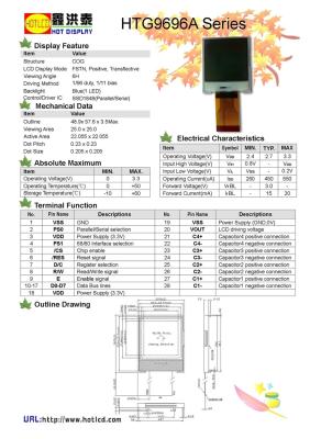 China Graphic  LCD  Module   HTG9696A for sale