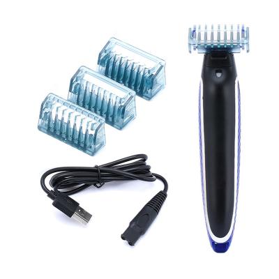 China USB Rechargeable Beard Blade Shaver Men Shaver Face Body Shaver Triple Electric Solo Male Beard Trimmer Shaver Shaving Edge Replaceable Head for sale