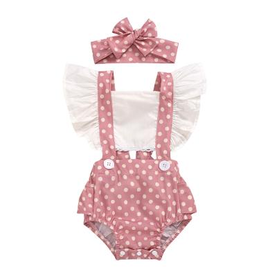 China Wholesale Breathable Kids Clothing Sets Loungewear Girls Printed Baby Kids Clothing Sets With Headband for sale