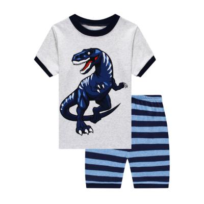 China High Quality Breathable Children Summer Clothing Polyester Pajamas Boys Sleepwear Shorts Sleeve Child Pajamas for sale