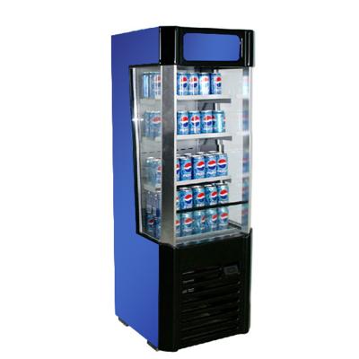 China Single-Temperature Airline Party Fridge Commercial Upright Open Cooler Refrigerator For Drink Water Beer Milk for sale