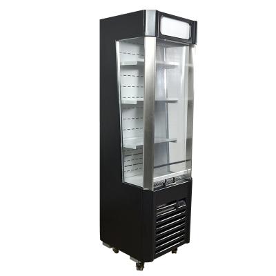 China Large Single-temperature Commercial Freestanding Air Curtain Beverage Cabinet Freezer Cooler For Supermarket Store for sale