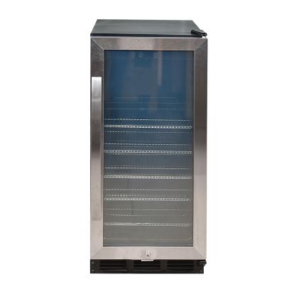 China Hotel Built In Or Freestanding Glass Door Fridge / Fridge / Cooler For Beer Drinks With Lock And Key for sale