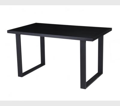 China Modern Melamine Top Dining Table With Powder Coating Metal Leg for sale