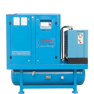 China NXGV-15YT Lubricated Professional Heavy Duty All In One Screw Air Compressor With Dryer And Reservoir for sale