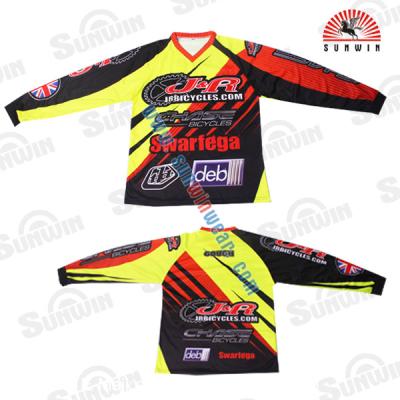 China Breathable Short Sleeve Mountain Bike Downhill Wear / BMX Jersey for sale