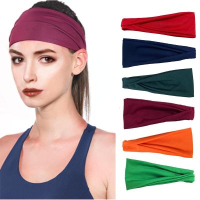 China TD-804# Outdoor Activities Factory Wholesale Pure Color Sports Sweat Absorbing Headbands for sale