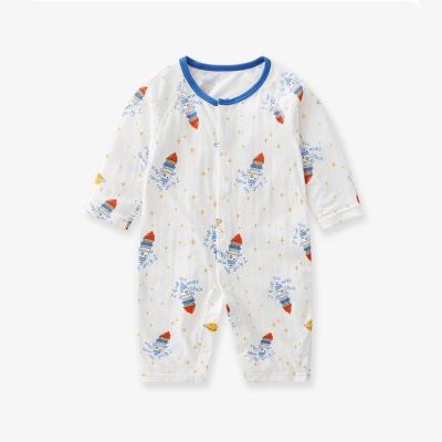 China 2021 New Cotton Overall Printing Cute Soft Cute Summer Shorts Baby Romper Soft Sleeve Clothes Bamboo Baby Romper for sale