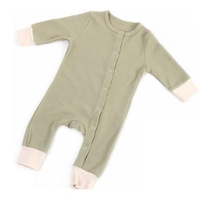 China 100% Soft Cute Organic Cotton Waffle Newborn Baby Romper for sale