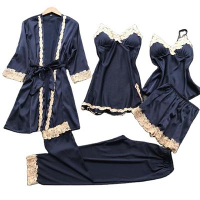 China QUICK DRY QUICK DRY SILK NIGHT USE Women's Nightgown Sexy Dressing Gown Silk Nightgown for sale