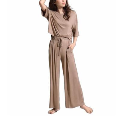 China Women Breathable Breathable Pajamas Two Piece Home Wear Sets For Woman for sale