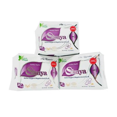 China Breathable Green 280mm Shuya Anion Chip Sanitary Towel / Face Pads for sale