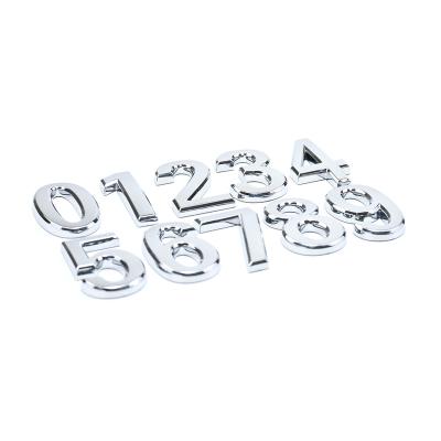 China Waterproof+Eco-friendly Wholesale Custom Indonesia Car License Plate Letters Numbers 3d Laser Cut Raised Abs Plastic Car Emblem Stickers for sale