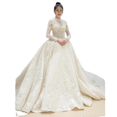 China NW1361 Long Sleeves Lace Muslim Elegant Wedding Dress for sale