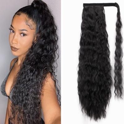 China Hot Selling Wholesale Curly Deep Curly Hair Ponytails Curly Wave Wig Hair Extensions for sale