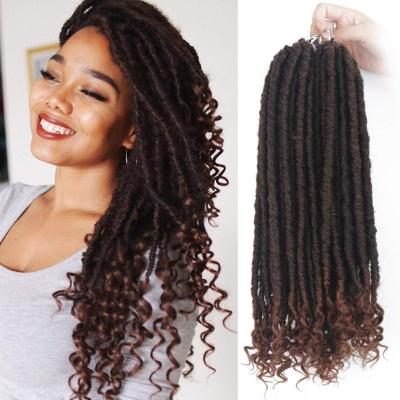 China African Curly Small Deep Wave Hair Ponytails Dreadlocks Wig Crochet Faux Locs Wigs Hair Extensions for sale