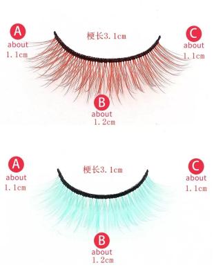 China Different Natural Colored Eyelashes Yellow Color Eyelashes False Eyelashes Wholesale for sale