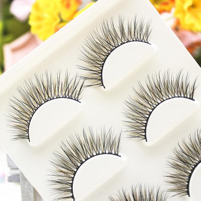 China High Quality Handmade Colored Brown Curl Eyelash Extension Natural Color Premium False Lashes for sale