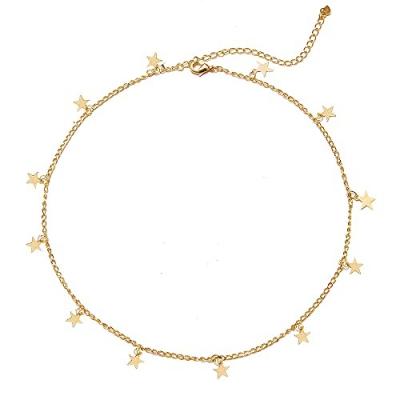 China Wholesale FASHIONABLE Star Necklace For Layered Gold Plated Alloy Necklaces For Aesthetic Star Pentagon Necklace For Women for sale