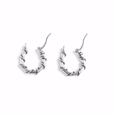 China European and American FASHIONABLE instant sale personalized rattan stainless steel earrings are specially designed for women for sale