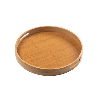 China Round Bamboo Tray Set Wholesaler Manufacturer Serving Tray For Food Kitchenware for sale