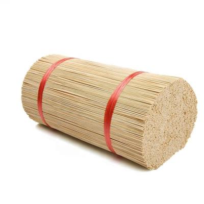 China Easily Cleaned Long Round Thin Agarbatti 8 Inch Raw Bamboo Stick For Incense for sale