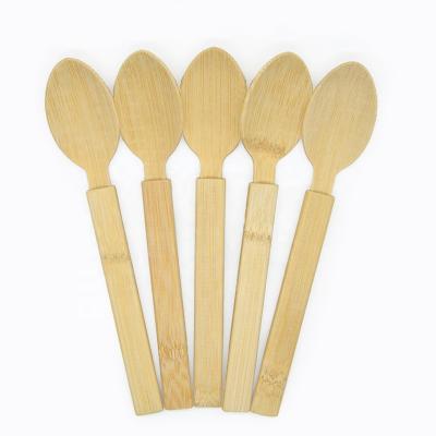 China Hot Selling Wholesale Degradation Price Popular Natural 100% Bamboo Disposable Spoons for sale