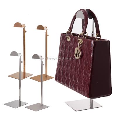 China Display for handbag wholesale 10 pieces gold handbag hanger rack display rack for sale