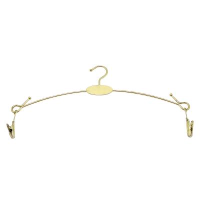 China SHOW Wholesale Rose Gold Wire Clothes Metal Lingerie Underwear Swimwear Bra Display Hanger for sale