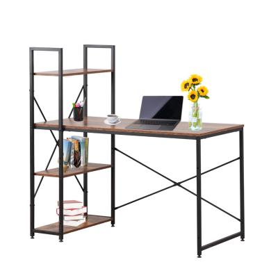 China Computer Table escritorios de oficina Convertible Wooden Metal Desk With Shelf for sale