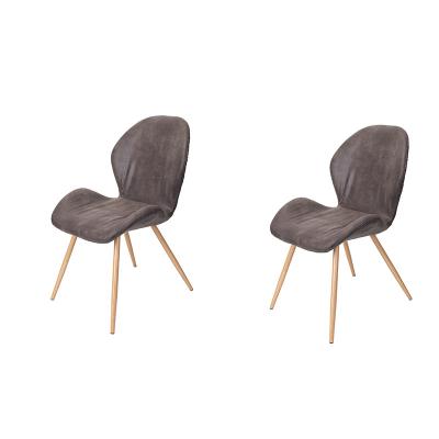 China Comfortable Elegant Ergonomic Design Comfortable PU Leather Nordic Modern PU Dining Chair for sale