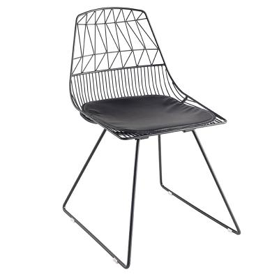 China Colorful Modern Luxury Design Iron Mesh Dining Chair Outdoor Garden Coffee Metal Wire Restaurant Silla de alambre Chair for sale