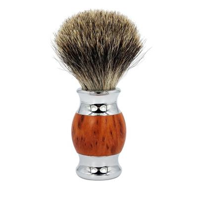 China Men Shaving Brush Beard Brush Sheer Face Badger Brush Soft Metal Handle for sale