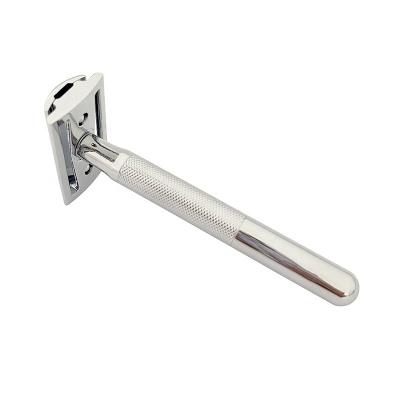 China Twin Blade Men's Straight Metal Brass Edge Double Shaving Safety Razor For Face Body Metal Razor for sale