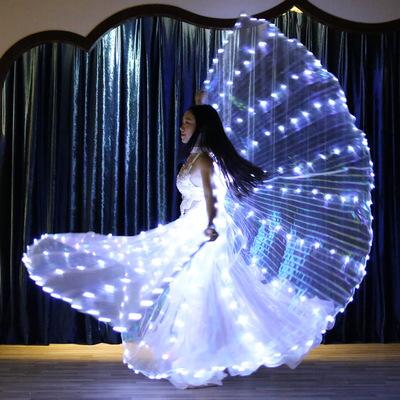 China Durable One LED Light Wing Stage Show Party Brighter Rainbow Led Belly Dance Light Interpretation Isis Wings Nice for sale