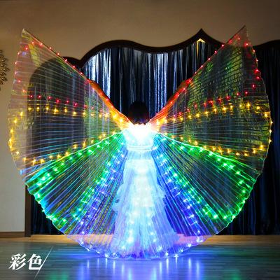 China Durable A US FCC EU EMC Certificated 270/360 Degree Super Bright Safety Led Belly Dance Isis Wings Belly Dance Costumes for sale