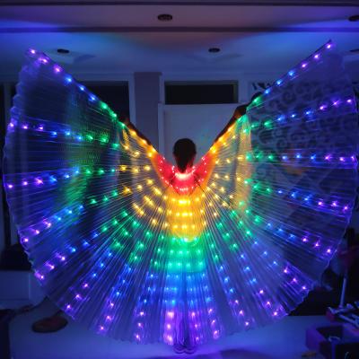 China Durable New One Wholesale Adult Led Wings Sticks Belly Dance Lamp Props 360 Degree Led Performance Clothing for sale