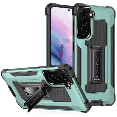 China Hybrid Tpu PC Shield Shockproof Phone Case For Samsung S20 Fe With Metal Kickstand Stand Shockproof Case For Samsung S21 Plus Ultra Case for sale