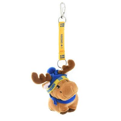 China Gift SWEDEN Flag Strip + Key Chain PLUSH MOOSE for sale