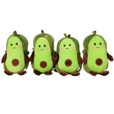 China Sound by plush doll toys simple avocado pineapple plush handbag plush shoulder bag coin purse plush avocado pineapple bags for sale