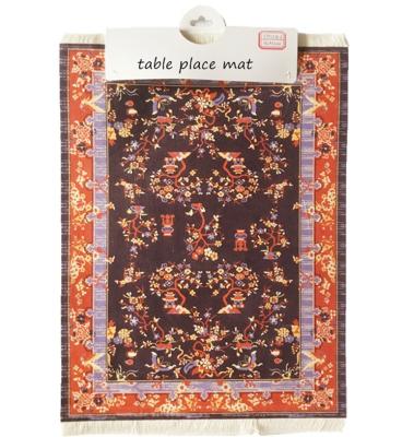 China Sustainable Custom Printed Persian Colorful Dining Table Safe Place Mat for sale