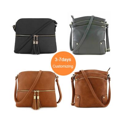 China Custom Made High Quality Small Mini Purse Soft Vegan Leather PU Or Genuine Leather Cross - Body Shoulder Bag For Women Private Label for sale