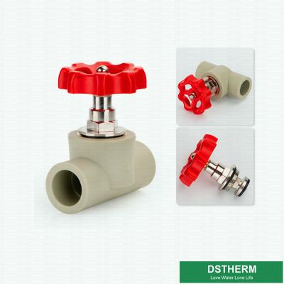 China Plastic Handle With Chrome Plated Brass Valve Cartridges For PE Stop Valve for sale