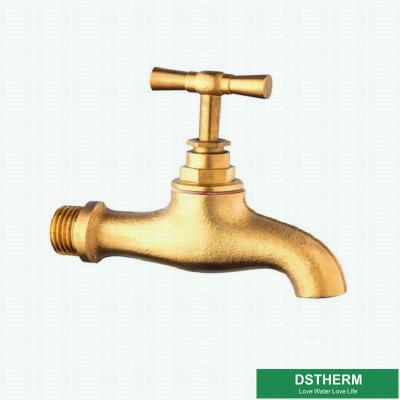 China Original Brass Color Garden Tap Simple Design Brass Ball Bibcock Valve Brass Tap Brass Faucet for sale