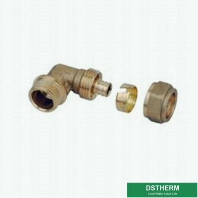 China Male Threaded Elbow Pex Brass Fittings Brass Color Customized Logo Screw Fittings Middle Weight for sale