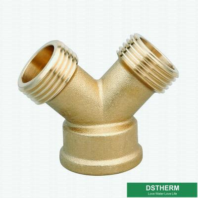 China Customized Brass Garden Fittings Two Ways Tube Shut Off Valve Hose Connector For Hose Pipe for sale