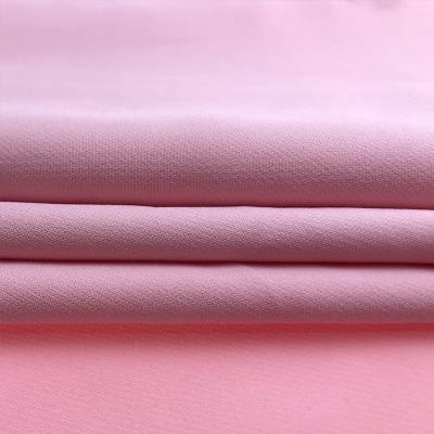 China Good factory price 150D polyester spandex fabric breathable double rig polyester direct fabric elastane fashion for pants for dress for sale