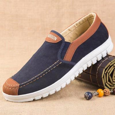 China Cushioning HONGYAN Cloth shoes Men's work shoes Men's casual slip-on breathable canvas shoes for sale