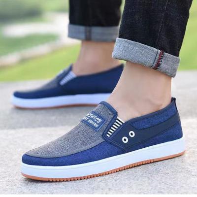 China Cushioning Hongyan Men's shoes Beef sole work shoes men's casual slip-on breathable canvas shoes for sale