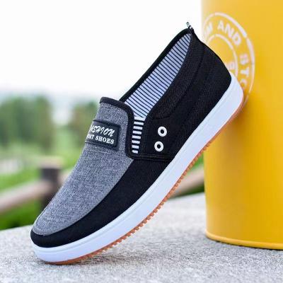 China Cushioning Hongyan Men's canvas shoes low top slip-on spring and summer casual shoes men's non-slip cloth shoes for sale